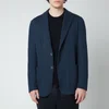 Canali Men's Slim Fit Jersey Cardigan Blazer - Dark Blue - Image 1