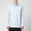 Canali Men's Point Collar Cotton Twill Slim Fit Shirt - Light Blue - Image 1