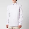Canali Men's Waffle Weave Cotton Shirt - Lilac - Image 1