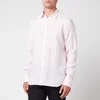 Canali Men's Linen Regular Fit Shirt - Pink - Image 1