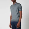 Canali Men's Wool Silk Fine Gauge Half Zip Polo Shirt - Grey - Image 1