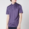 Canali Men's Jersey Button Up Polo Shirt - Purple - Image 1