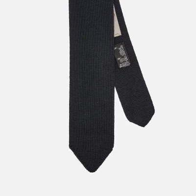 Canali Men's Knitted Slim Tie - Black