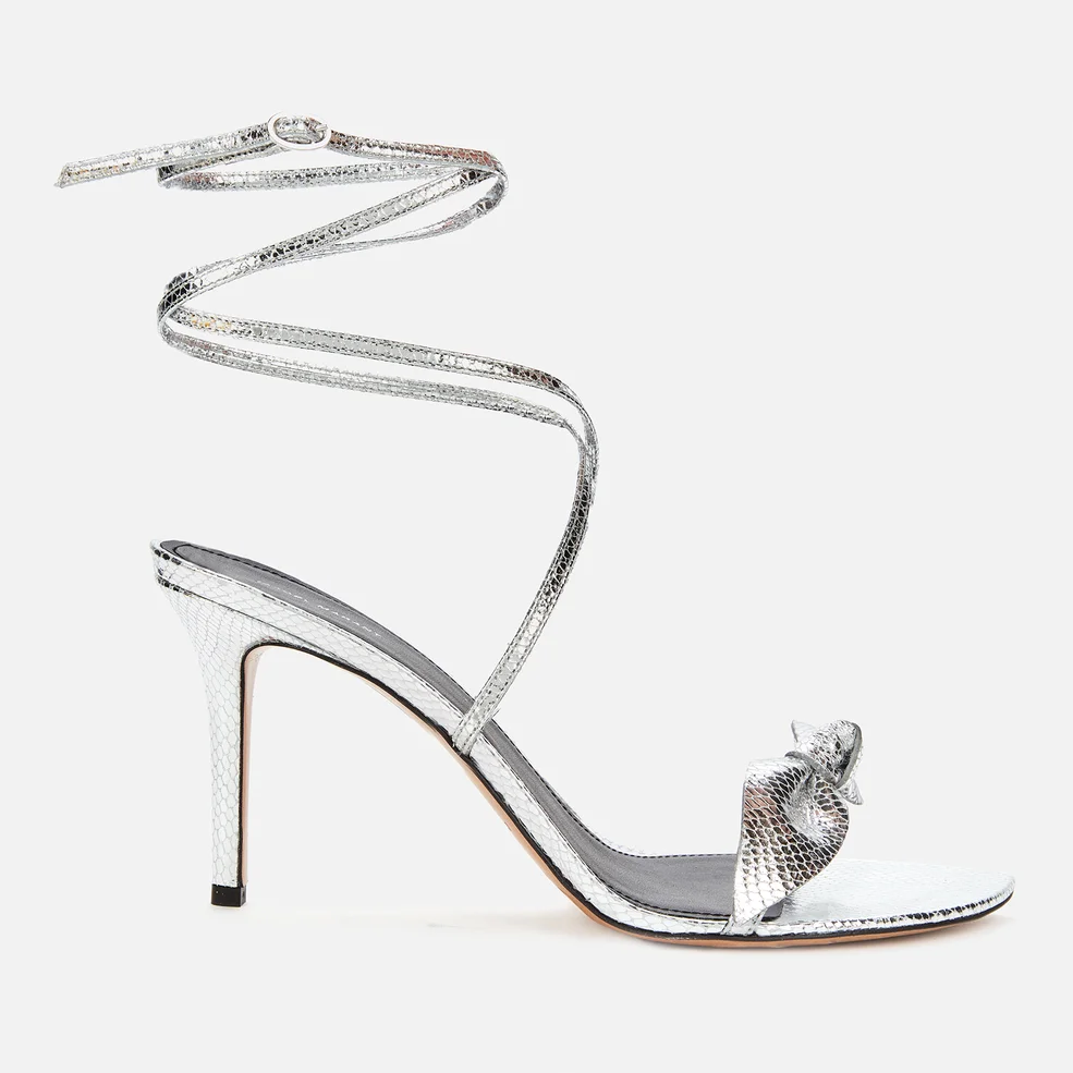 Isabel Marant Women's Alt Metallic Leather Heeled Sandals - Silver Image 1
