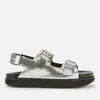Isabel Marant Women's Ophie Metallic Leather Double Strap Sandals - Silver - Image 1