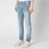 Balmain Men's Embroidered Distressed Slim Jeans - Blue - Image 1