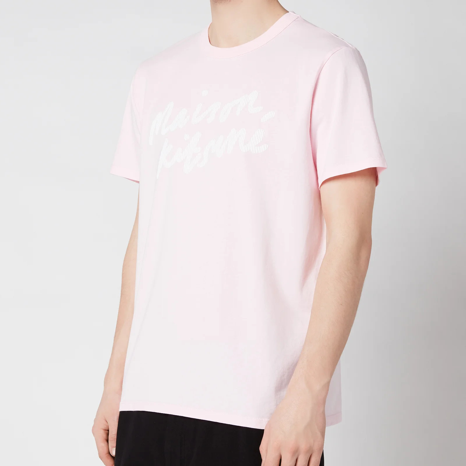 Maison Kitsuné Men's Handwriting Classic T-Shirt - Light Pink Image 1