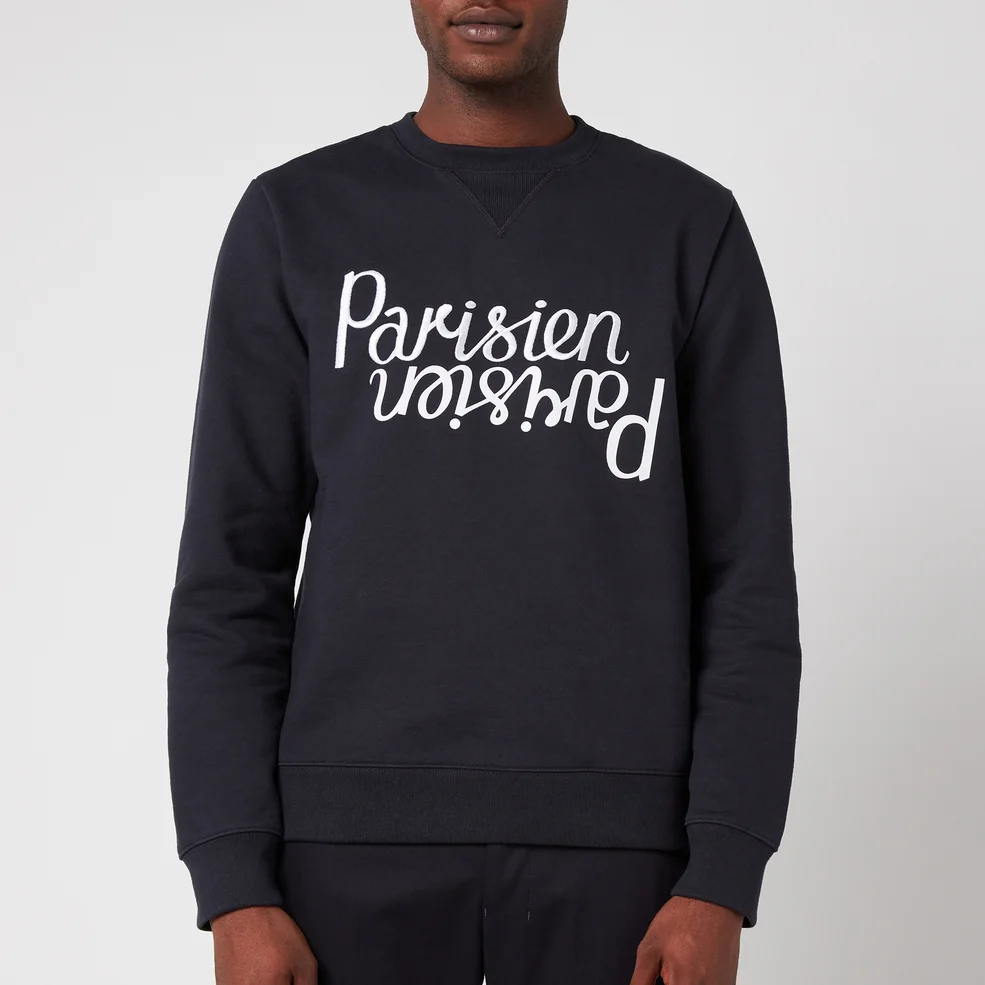 Maison Kitsuné Men's Parisien Reflection Sweatshirt - Dark Navy Image 1