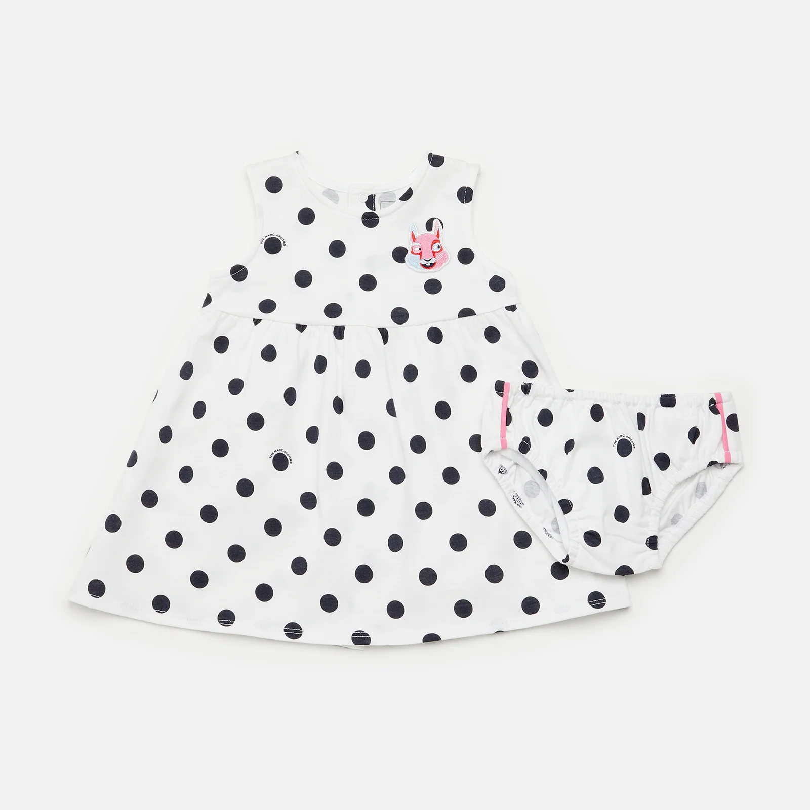 Little Marc Jacobs Baby Girls' Spotty Dress And Bloomer - White Image 1
