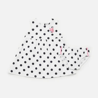 Little Marc Jacobs Baby Girls' Spotty Dress And Bloomer - White