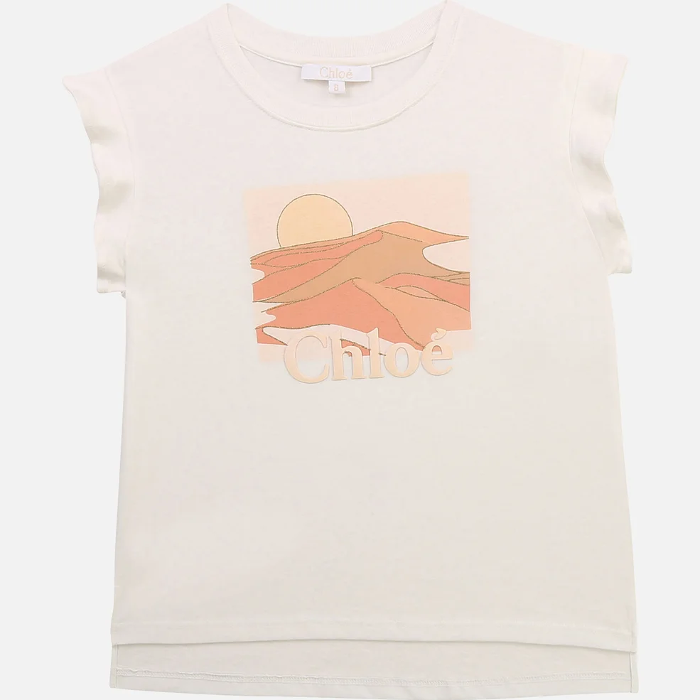 Chloé Girls' Print T-Shirt - Off White Image 1