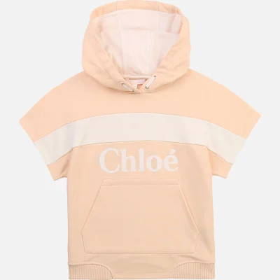 Chloe Girls' Hooded Stripe Sweatshirt - Pale Pink