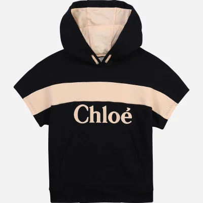 Chloé Girls' Hooded Stripe Sweatshirt - Navy