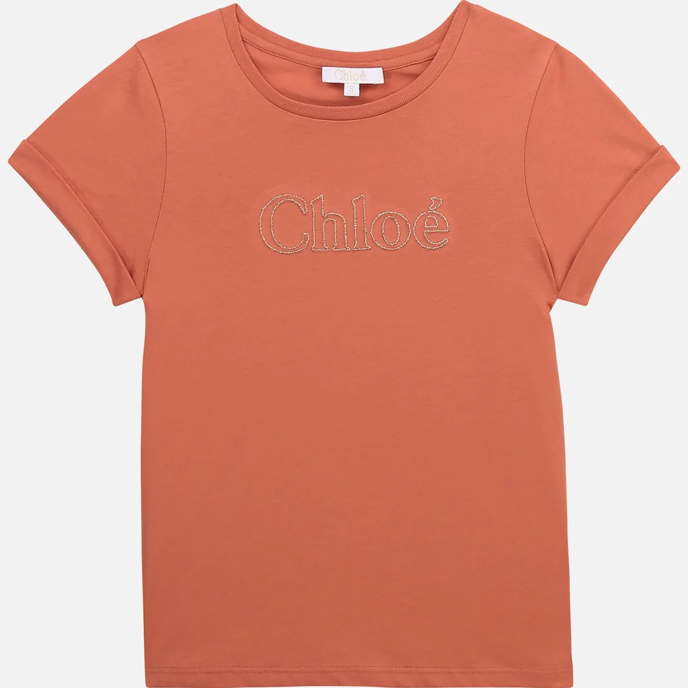 Chloe Girls' Logo T-Shirt - Brick Image 1