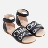 Chloé Girls' Logo Sandals - Navy - Image 1