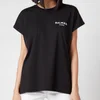 Balmain Women's Flocked Logo Detail T-Shirt - Noir/Blanc - Image 1