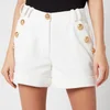 Balmain Women's Low Rise Cotton Pique Shorts - Blanc - Image 1