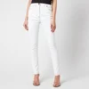 Balmain Women's High Waist Top Stitched Skinny Jeans - White - Image 1
