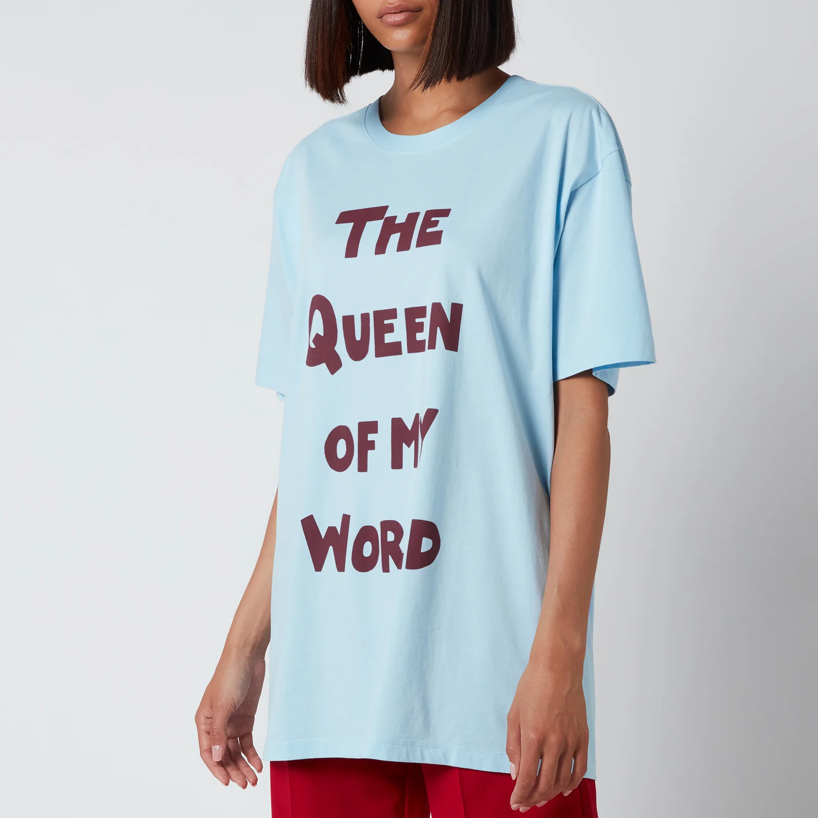 Bella Freud Women's The Queen Of My World T-Shirt - Blue Image 1