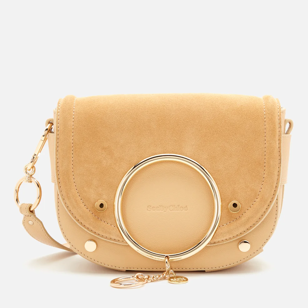 See by Chloé Women's Mara Suede/Leather Cross Body Bag - Seed Brown Image 1