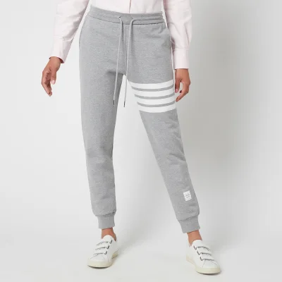 Thom Browne Women's Classic Sweatpants with Engineered 4 Bar - Light Grey