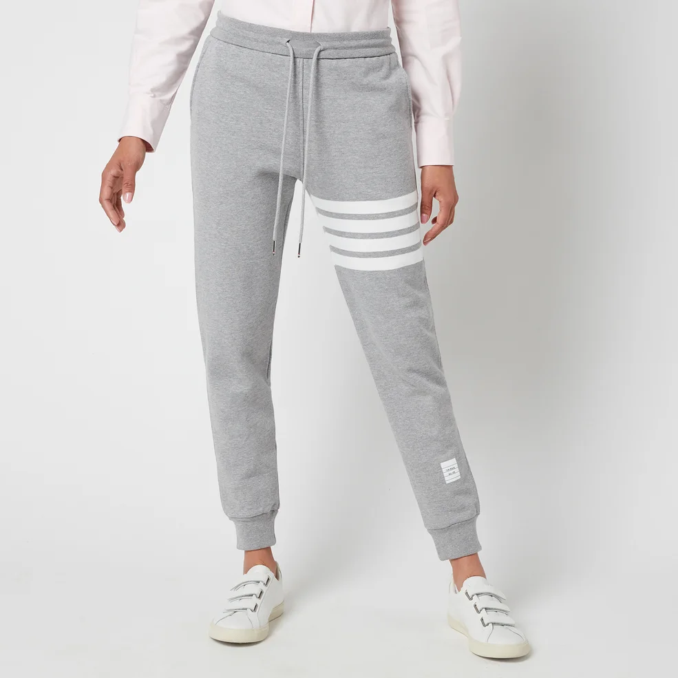Thom Browne Women's Classic Sweatpants with Engineered 4 Bar - Light Grey Image 1