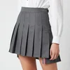 Thom Browne Women's Mini Dropped Back Pleated Skirt - Med Grey - Image 1