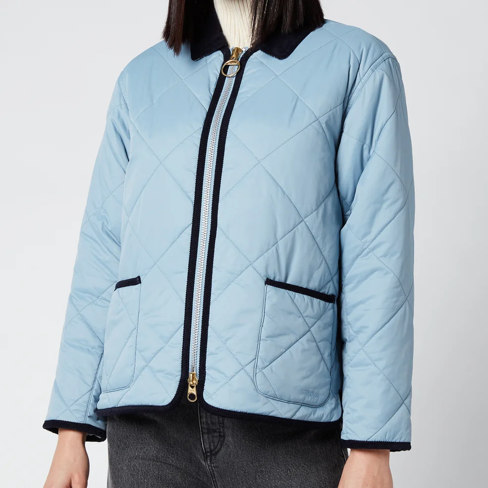Barbour X ALEXACHUNG Women's Quilty Quilted Jacket - Fade Blue Image 1