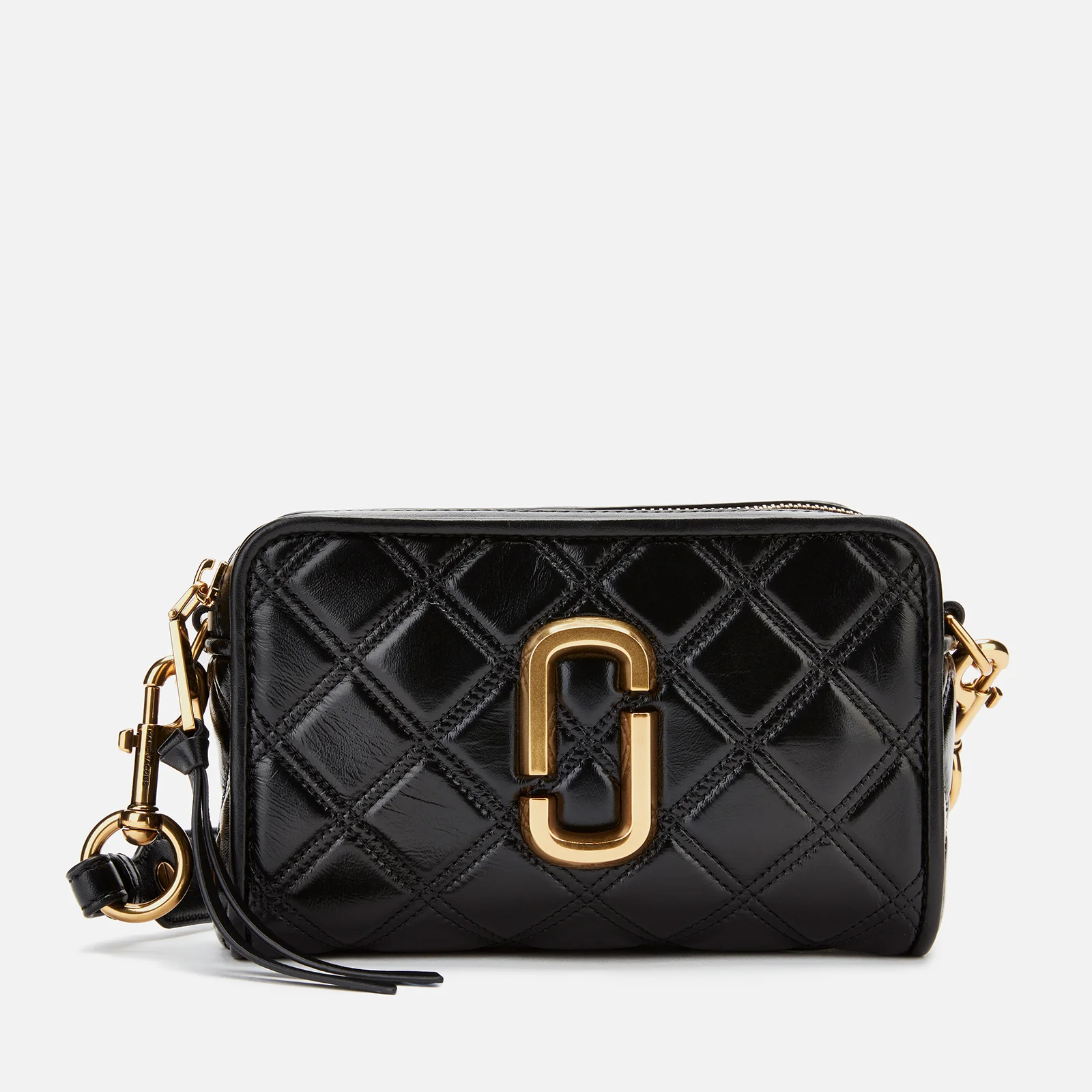 Marc Jacobs Women's The Softshot 21 Quilted Cross Body Bag - Black/Gold Image 1