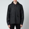 Rains Short Hooded Coat - Black - Image 1