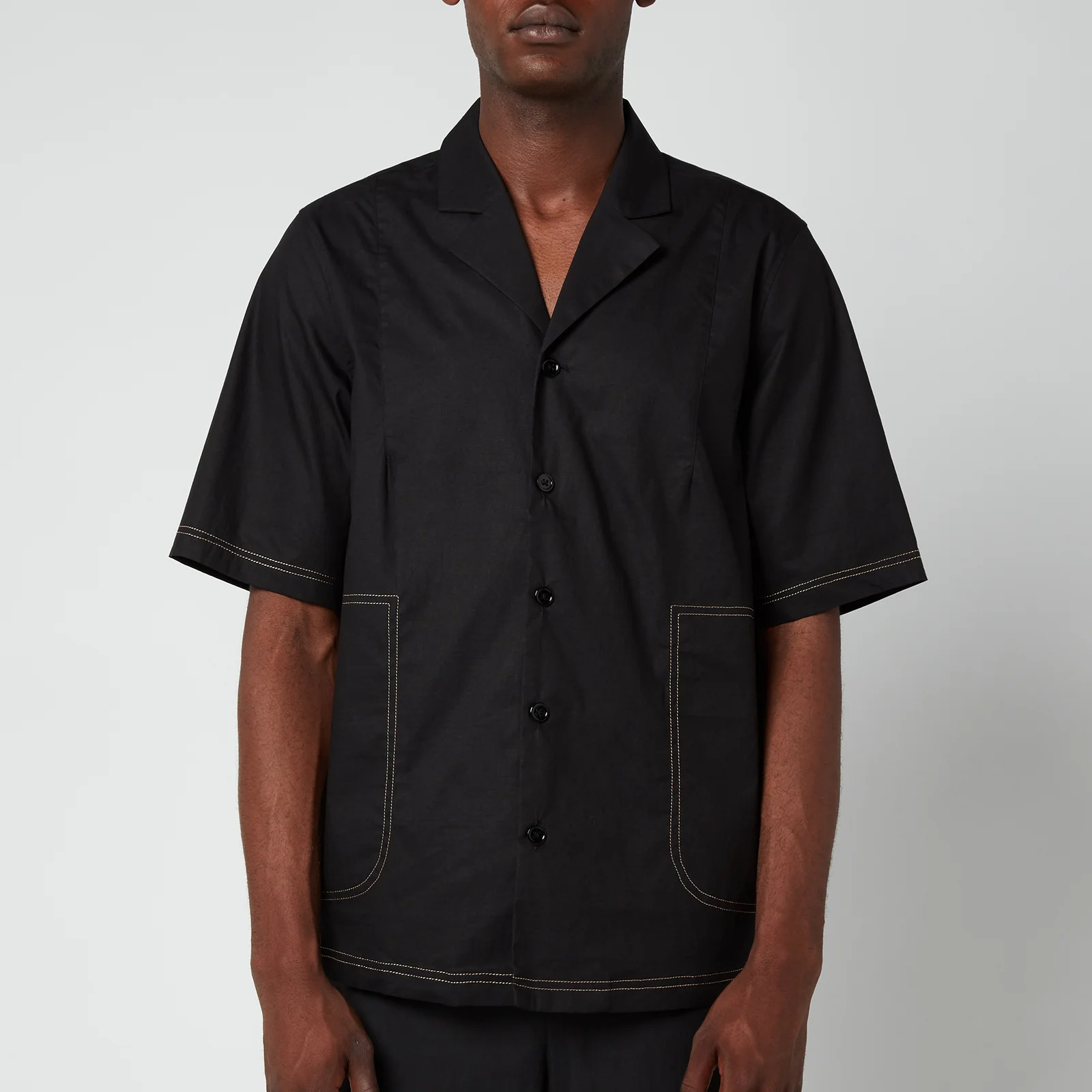 Holzweiler Men's Wilas Short Sleeve Shirt - Black Image 1