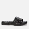 BY FAR Women's Lilo Creased Leather Slide Sandals - Black - Image 1
