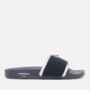 Thom Browne Men's Terry Cloth Pool Slide Sandals - Navy - Image 1