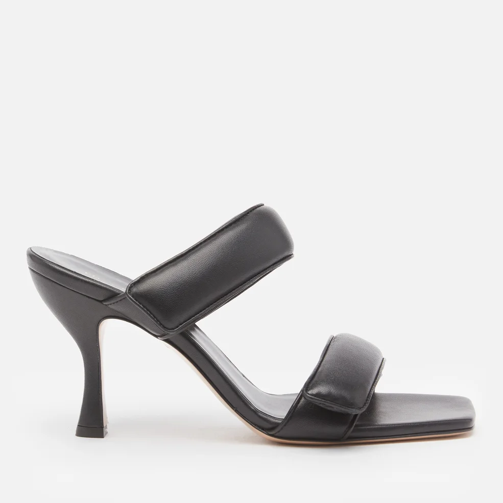 GIA X PERNILLE TEISBAEK Women's Perni 80mm Leather Two Strap Heeled Sandals - Black Image 1