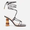 GIA BORGHINI Women's Suede Strappy Heeled Sandals - Black - Image 1