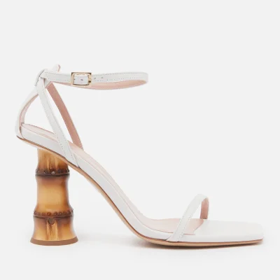 GIA BORGHINI Women's Leather Barely There Heeled Sandals - White