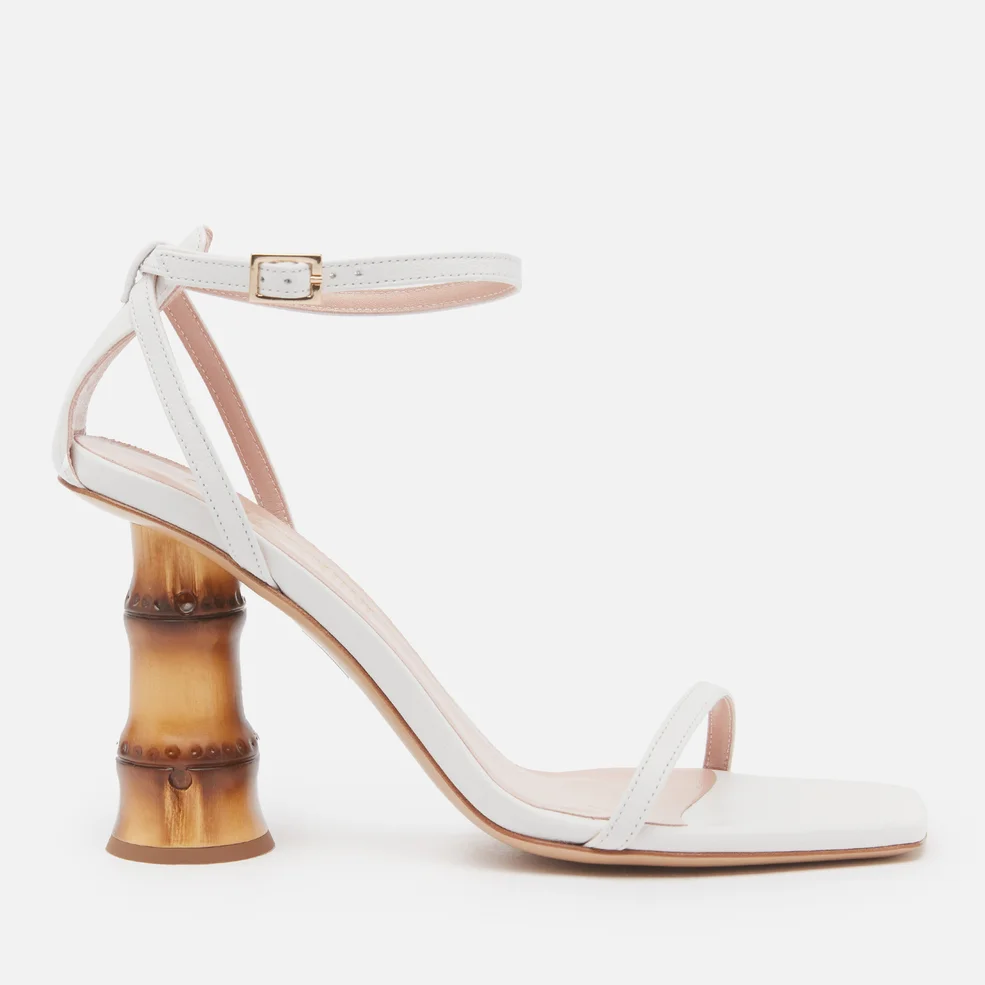 GIA BORGHINI Women's Leather Barely There Heeled Sandals - White Image 1