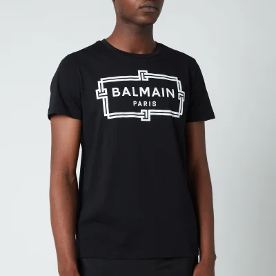 Balmain Men's Printed Logo T-Shirt - Black