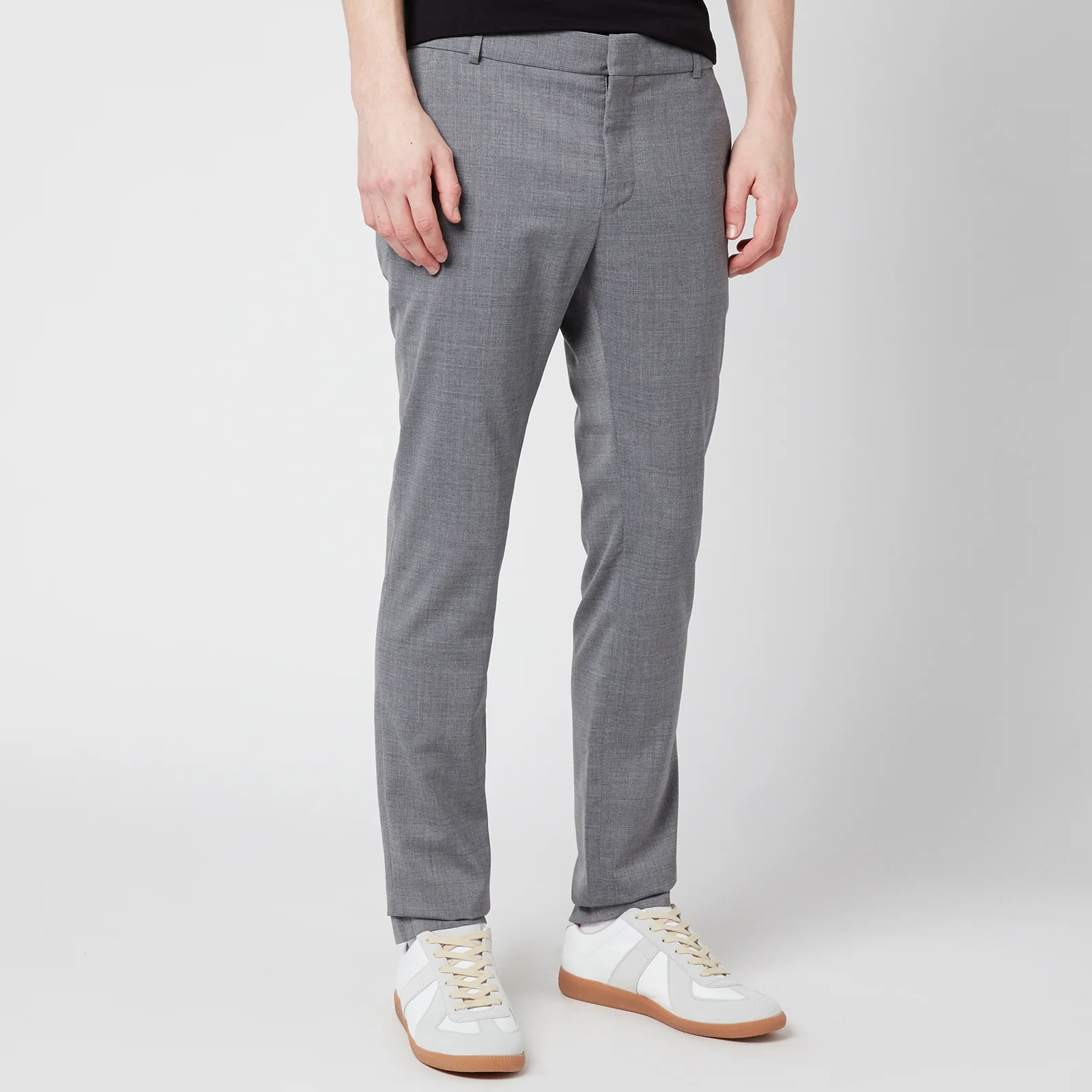 Balmain Men's Slim Wool Trousers - Grey Image 1