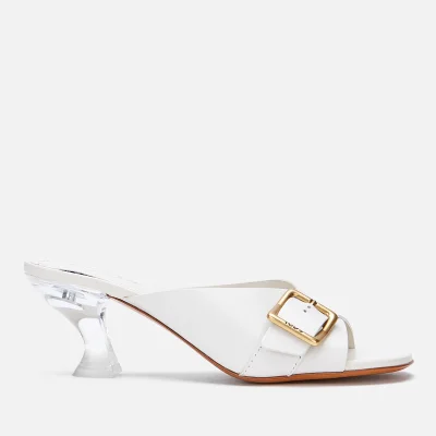 Tod's Women's Leather Heeled Mules - Cream