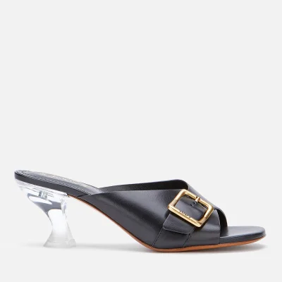 Tod's Women's Leather Heeled Mules - Black