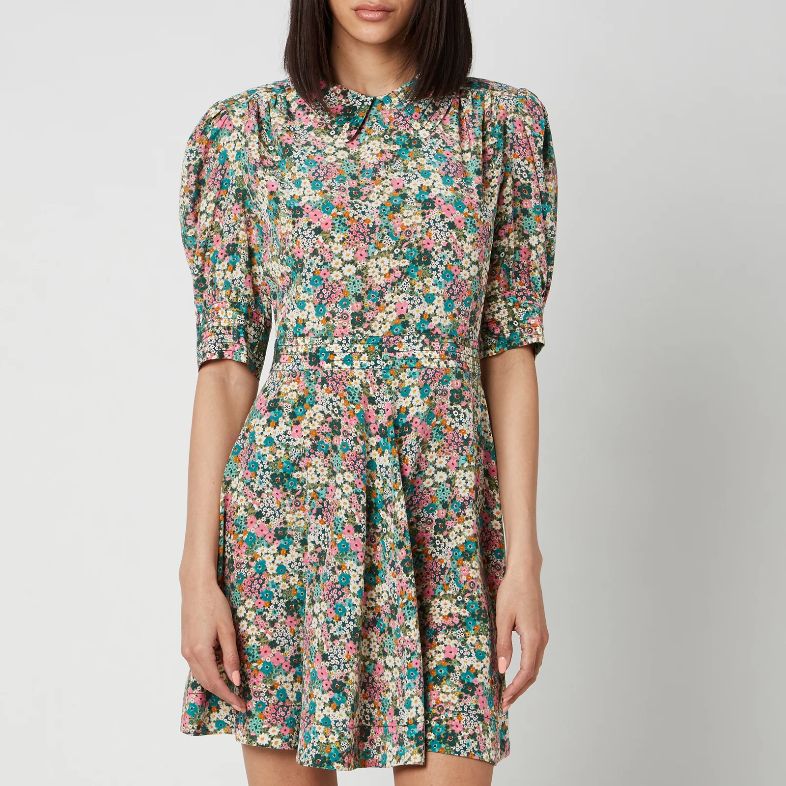 See By Chloé Women's Short Puff Sleeve Floral Dress - Multi Image 1