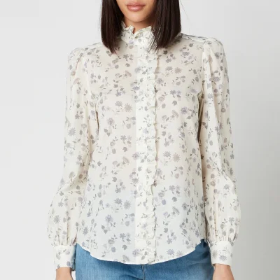 See By Chloé Women's Floral Printed Blouse - White Grey