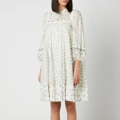 See By Chloé Women's Floral Print Dress - White Grey