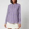 AMI Women's Classic Gingham Shirt - Violet - Image 1