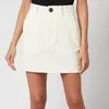 AMI Women's Corduroy Mini Skirt - Off White - Image 1