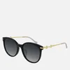 Gucci Women's Horsebit Combi Frame Sunglasses - Black/Gold/Grey - Image 1