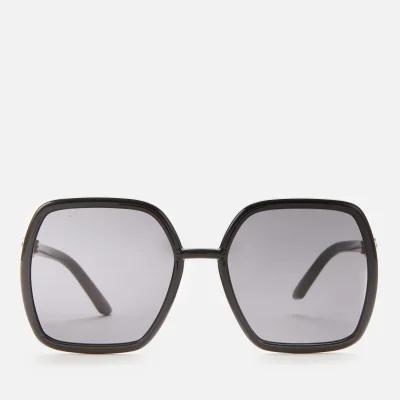 Gucci Women's Horsebit Combi Frame Sunglasses - Black/Black/Grey