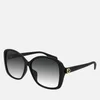 Gucci Women's Gradient Square Frame Acetate Sunglasses - Black/Black/Grey - Image 1