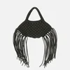 Yuzefi Women's Mini Woven Basket Vegan Leather Bag - Black - Image 1
